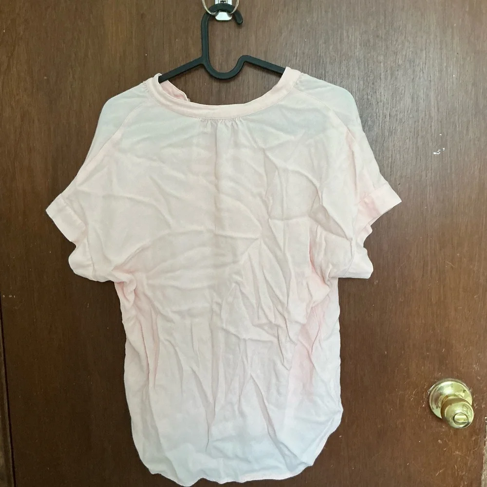 Women's Pink Button-Up Blouse - Picture 4 of 5